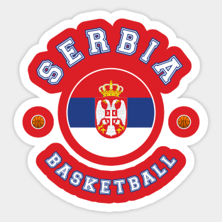 Serbia Basketball Sticker